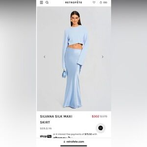 Brand new with Tag, SER.O.YA Silvana Silk Long Skirt